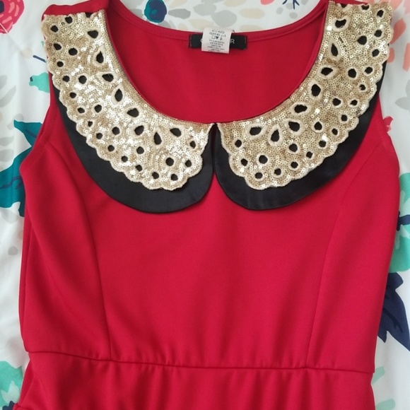 Sequin Collar Circle Dress - Picture 3 of 4